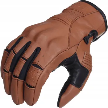 Moto rukavice KOŽENÉ MOTOCYKLOVÉ RUKAVICE HUSAR MAVERIK hnědé