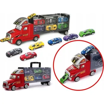 autíčko NORIMPEX raketomet nákladní kufřík , 6 pružin, autopřepravník na 12 aut 95915