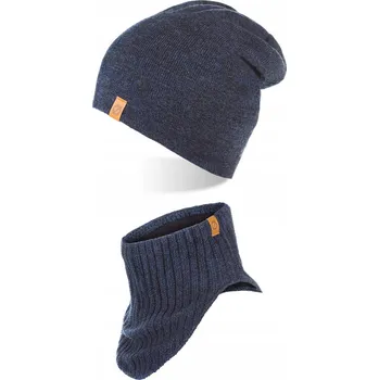Čepice Brødrene sada: čepice a nákrčník (rolák), univerzální velikost, modrá