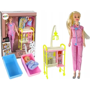 Panenka Panenka pro děti Lékařka Dlouhé vlasy Příslušenství