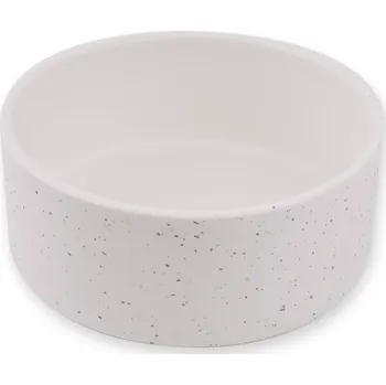 Miska pro psa HAP Keramická miska bílá s tečkováním M 440ml