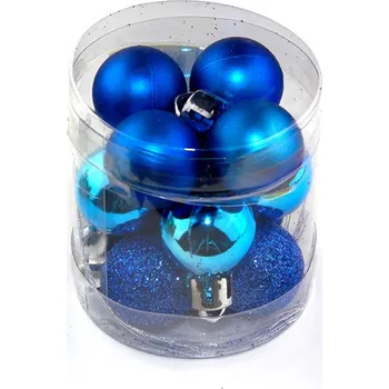 Vánoční ozdoba UH Sada pl.koulí 12ks,2,5cm modré