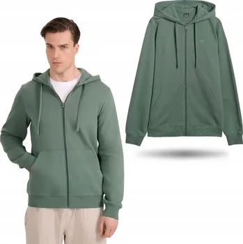 Pánská mikina Pánská mikina na zip 4F s s kapucí M1982 zelená L
