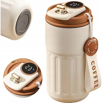 Termohrnek Termohrnek nerezová ocel 450 ml s LED displejem, béžový