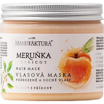 Kosmetika Manufaktura Výživná maska na suché a poškozené vlasy MERUŇKA 200 ml