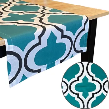 Prostěradlo Běhoun bílý, krémový, odstíny šedé, odstíny zelené, vícebarevný 125 x 45 cm