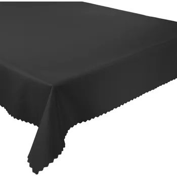ubrus Obrus na zahradní stůl, odolný proti skvrnám a vodě, černý, obdélníkový 130x220 cm