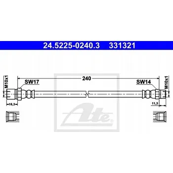 Brzdová hadice ATE 24.5225-0240.3 Brzdová hadice