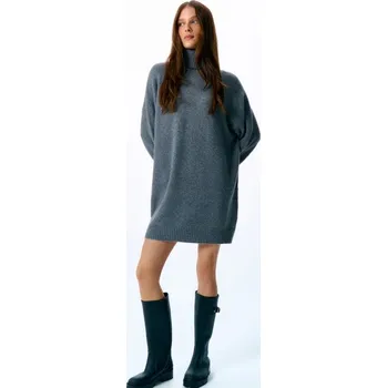 Dámské šaty Žerzejové šaty s rolákem - L - House - šedá - 036HG-85M