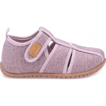 Dívčí obuv Emel dětské papuče na suchý zip růžové, velikost 26