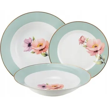 Talíř Snídaňová a kávová souprava Ambition Flores 18 ks