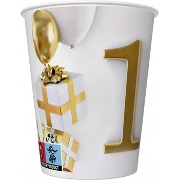 Party nádobí Kelímky Zlaté 18. NAROZENINY Osmnáctka Party 250 ml 8ks