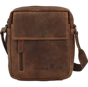 Kabelka Trendy pánská kožená crossbody taška GW Stergios, hnědá