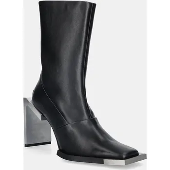 Dámské kozačky Kožené kotníkové boty Heliot Emil dámské, černá barva, na podpatku, AW25_17_002_BLK01_CO AW25.17.002.BLK01.CO 99X, EUR 39