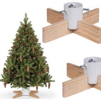 Stojánek na vánoční stromek Dřevěný stojan pod vánoční stromek do 2,3 m COIL