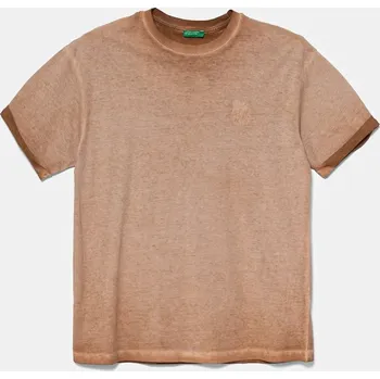 Chlapecké oblečení Dětské bavlněné tričko United Colors of Benetton hnědá barva, 3085C10P9 3085C10P9.G.Seasonal 84X, vel. 122