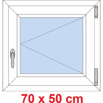 Okno Soft Plastové okno 70x50 cm, otevíravé