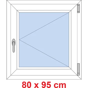 Okno Soft Plastové okno 80x95 cm, otevíravé