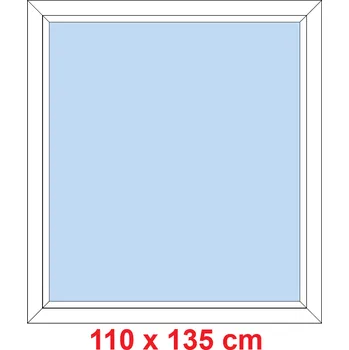 Okno Soft Plastové okno 110x135 cm, FIX neotevíravé