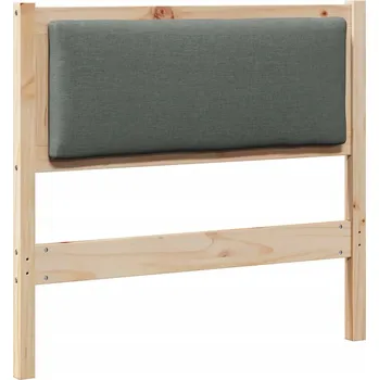 Čelo postele hnědá a tmavě šedá 100 cm Masivní borovicové dřevo