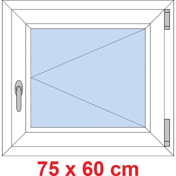 Okno Soft Plastové okno 75x60 cm, otevíravé