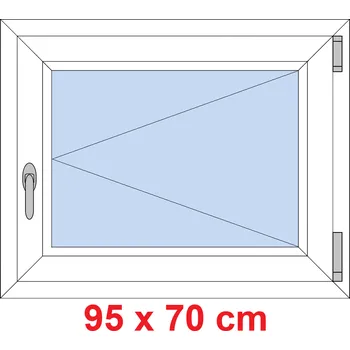 Okno Soft Plastové okno 95x70 cm, otevíravé