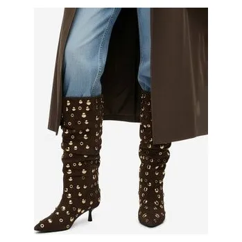 Dámské kozačky Polokozačky Eva Minge EO-TESS-2117-05 Hnědá 37