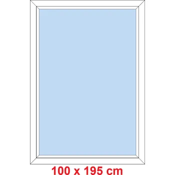 Okno Soft Plastové okno 100x195 cm, FIX neotevíravé