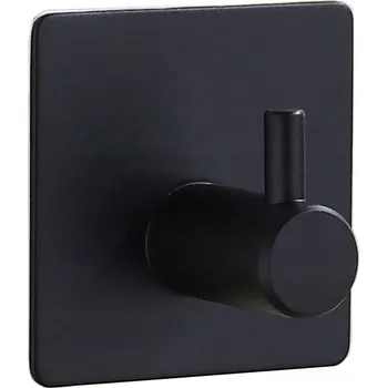 Věšák SAMOLEPICÍ HÁČEK LOFT ČERNÝ MATNÝ KOV 4,5 CM NA RUČNÍKY BEZ VRTÁNÍ