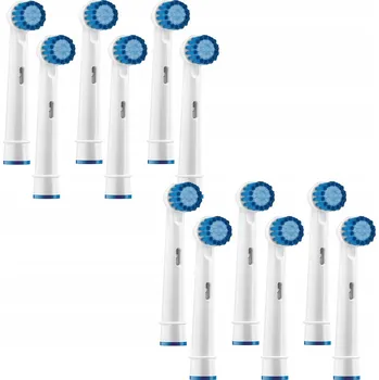 Náhradní hlavice k elektrickému kartáčku 12 HLAVIC HLAVIC ČISTÉ ZUBNÍ KARTÁČKY PRO ÚSTNÍ ČIŠTĚNÍ SENSITIVE