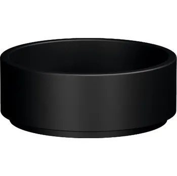 OKE keramické umyvadlo na desku, Ø 40cm, černá mat