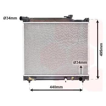Chladič motoru Chladič, chlazení motoru VAN WEZEL 52002106
