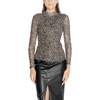 Leopardí halenka s rolákem Only černá | hnědá 3493996