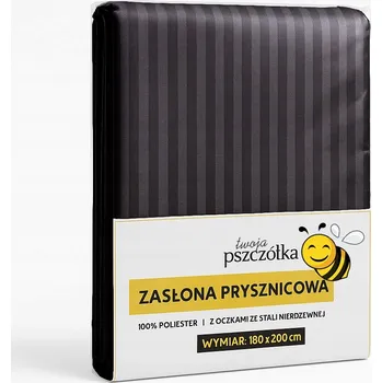Prostěradlo Závěs PASSO - Textilní 180x200cm - černá barva