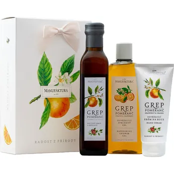 Kosmetická sada Manufaktura Dárková sada SVĚŽÍ GREP & POMERANČ