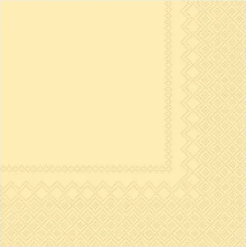 Papírový ubrousek Paper Design Ubrousek jednobarevný koktejkový MAKI 25x25cm 3vrstvý KRÉMOVÁ 20ks