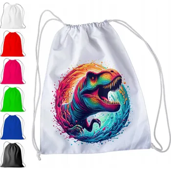 Obraz BÍLÝ SÁČEK DO ŠKOLKY, ŠKOLY, NA TV - DINOSAUŘI JURSKÝ PARK