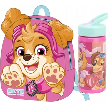 Školní batoh LAHEV NA PITÍ + Tlapková patrola SKYE MALÝ PLYŠOVÝ BATOH do školky PLYŠOVÁ HRAČKA 22 cm