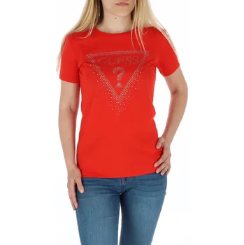 Červené tričko s krátkým rukávem Guess Guess modrá | červená 3494820