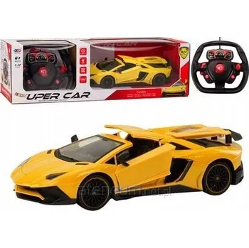RC model auta Žluté sportovní auto na dálkové ovládání RC 1:12 s otevíracími dveřmi