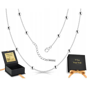 Náhrdelník Stříbrný náhrdelník s kuličkami choker dámský řetízek hladké kuličky 925