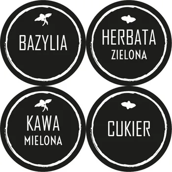 Obraz Nálepky na kořenky Zaplanowane 300 kusů černé