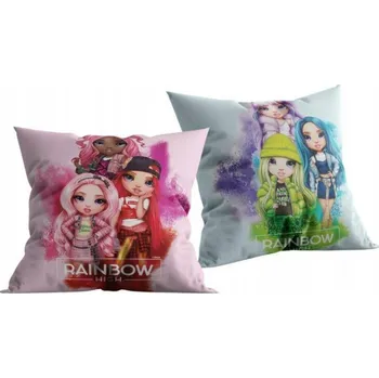 Polštář Oboustranný polštář Rainbow High 40x40 – barevný hit do pokoje