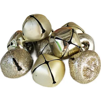 Vánoční ozdoba UH Rolničky kov 10ks/2,5cm šampáň