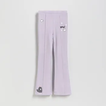 Dívčí kalhoty Reserved - Rozšířené kalhoty Pusheen - levandulová - 964FF-04X - 964FF-04X-146