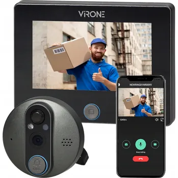 KAMERA DO DVEŘÍ S KUKÁTKO, ZVONEK, WIFI, APLIKACE TUYA