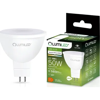 Žárovka LED žárovka GU5.3 Reflektor MR16 6W 580lm 4000K Neutrální bílá 120° LUMILED