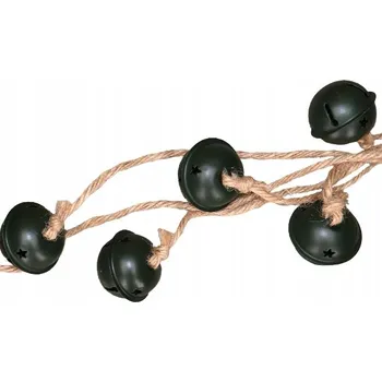 Vánoční dekorace Kovová závěsná dekorace – zelené zvonečky