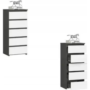 Komoda Komoda Akord 40 x 35 x 92 cm, matná grafit