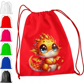 Obraz ČERVENÝ SÁČEK DO ŠKOLKY, ŠKOLY, NA TV - ORANŽOVÝ DRAK